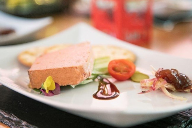 a plate of food on a table