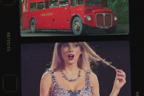 a person standing in front of a bus